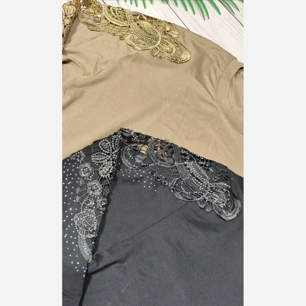 شومیز گیپوری نگین دار مدل سوگل ویسکوز فری سایز 38 تا 50