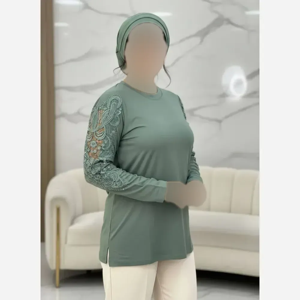 شومیز گیپوری نگین دار مدل سوگل ویسکوز فری سایز 38 تا 50