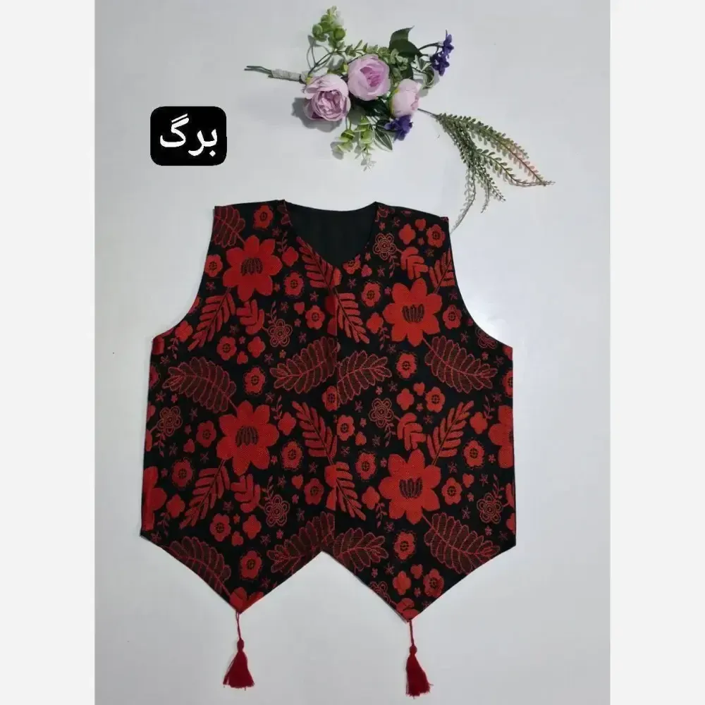 جلیقه تک یلدایی فری سایز 38 تا 48 تافته ضخیم هندی پشت پرشیا