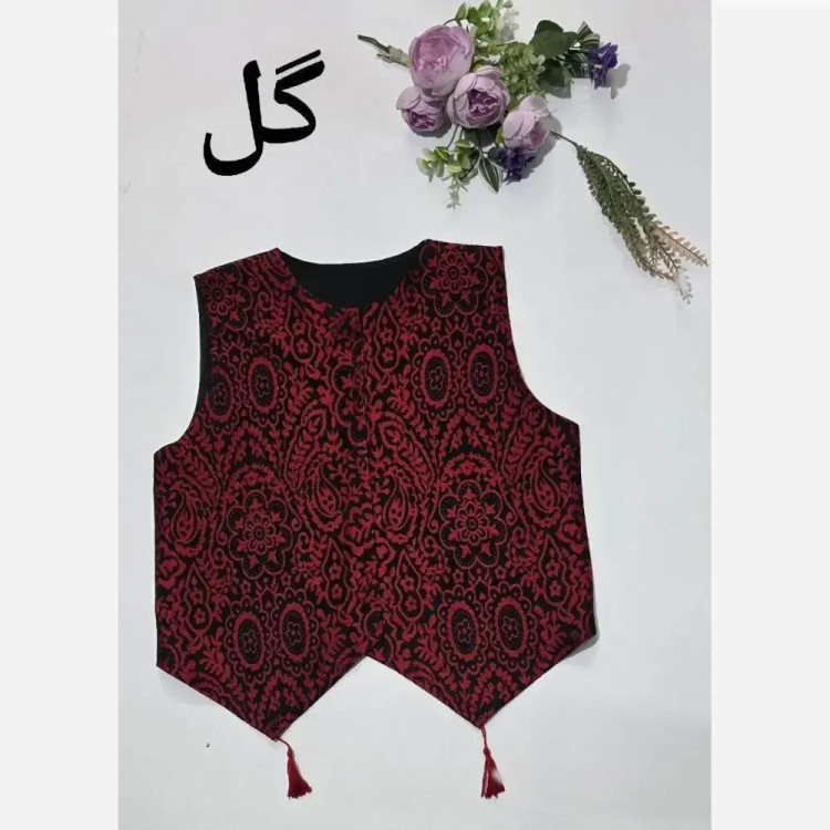 جلیقه تک یلدایی فری سایز 38 تا 48 تافته ضخیم هندی پشت پرشیا