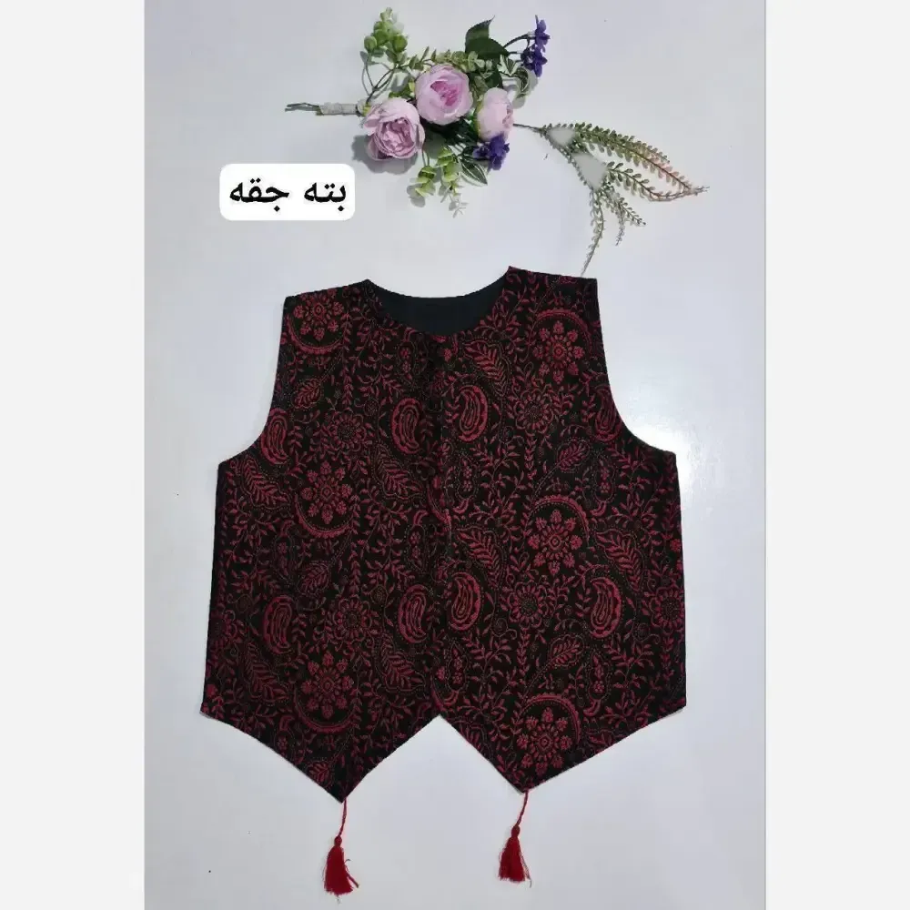 جلیقه تک یلدایی فری سایز 38 تا 48 تافته ضخیم هندی پشت پرشیا