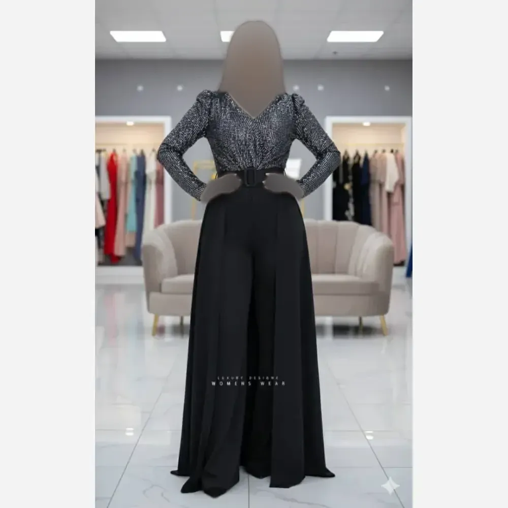 سرهمی مجلسی لیا پولک زارا قد 150 سایز 40-42 دودی نقره ای