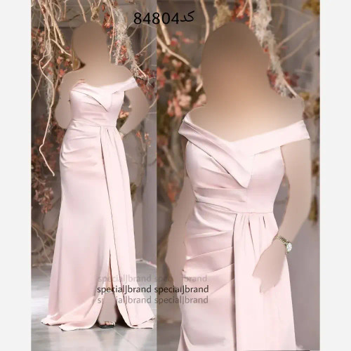 ماکسی مجلسی تیارا ساتن آمریکایی بند دکلته قد 165 آبی پنککی سایز 38 تا 48