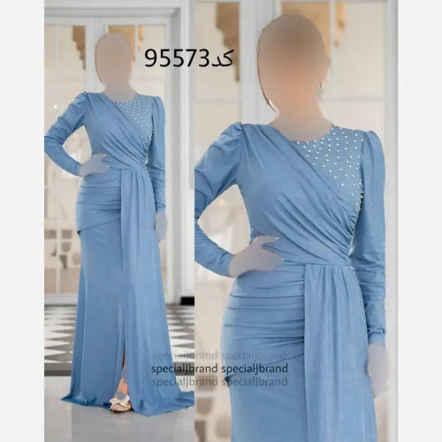 پیراهن مجلسی ماکسی تیساق غواصی فویلی قد 165 پشت زیپ دار سایز 44 تا 50