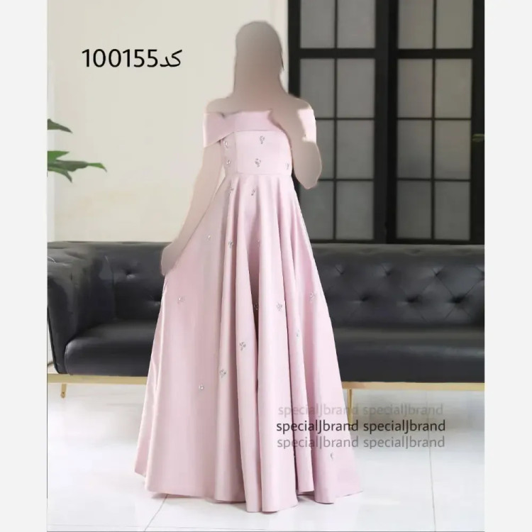 ماکسی مجلسی تیسا ساتن آمریکایی پشت زیپ قد 165 سایزبندی کامل