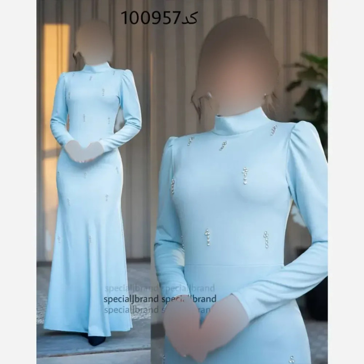 پیراهن مجلسی ماکسی نشمین دالقیچ قد 155 زیپدار در رنگها و سایزهای متنوع