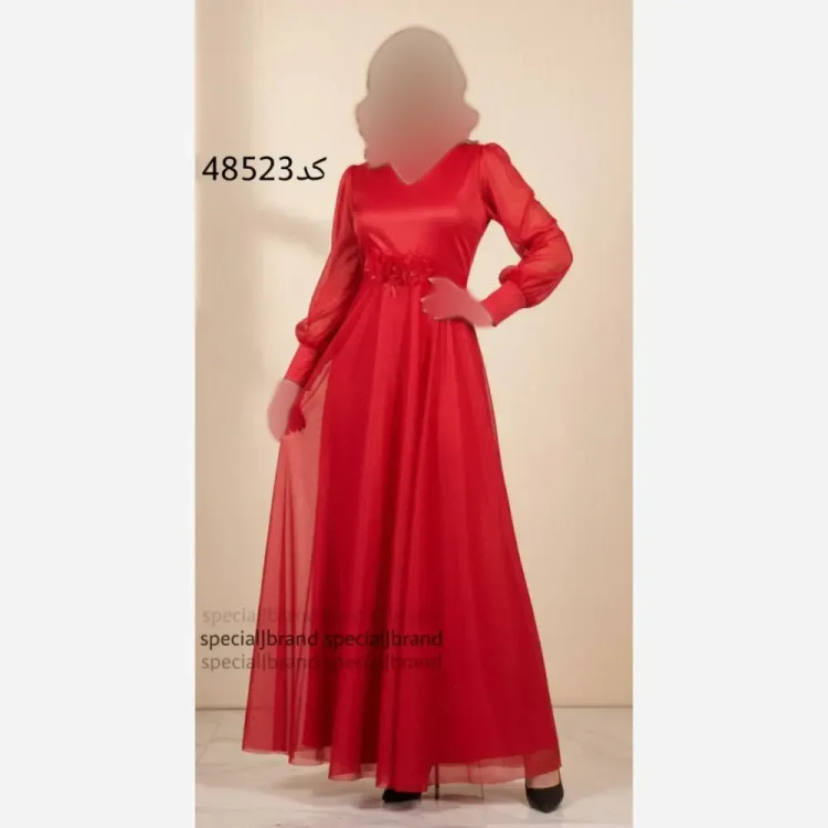 پیراهن مجلسی ماکسی حدیث حریر شنی قد 155 زنانه سایز 40-42