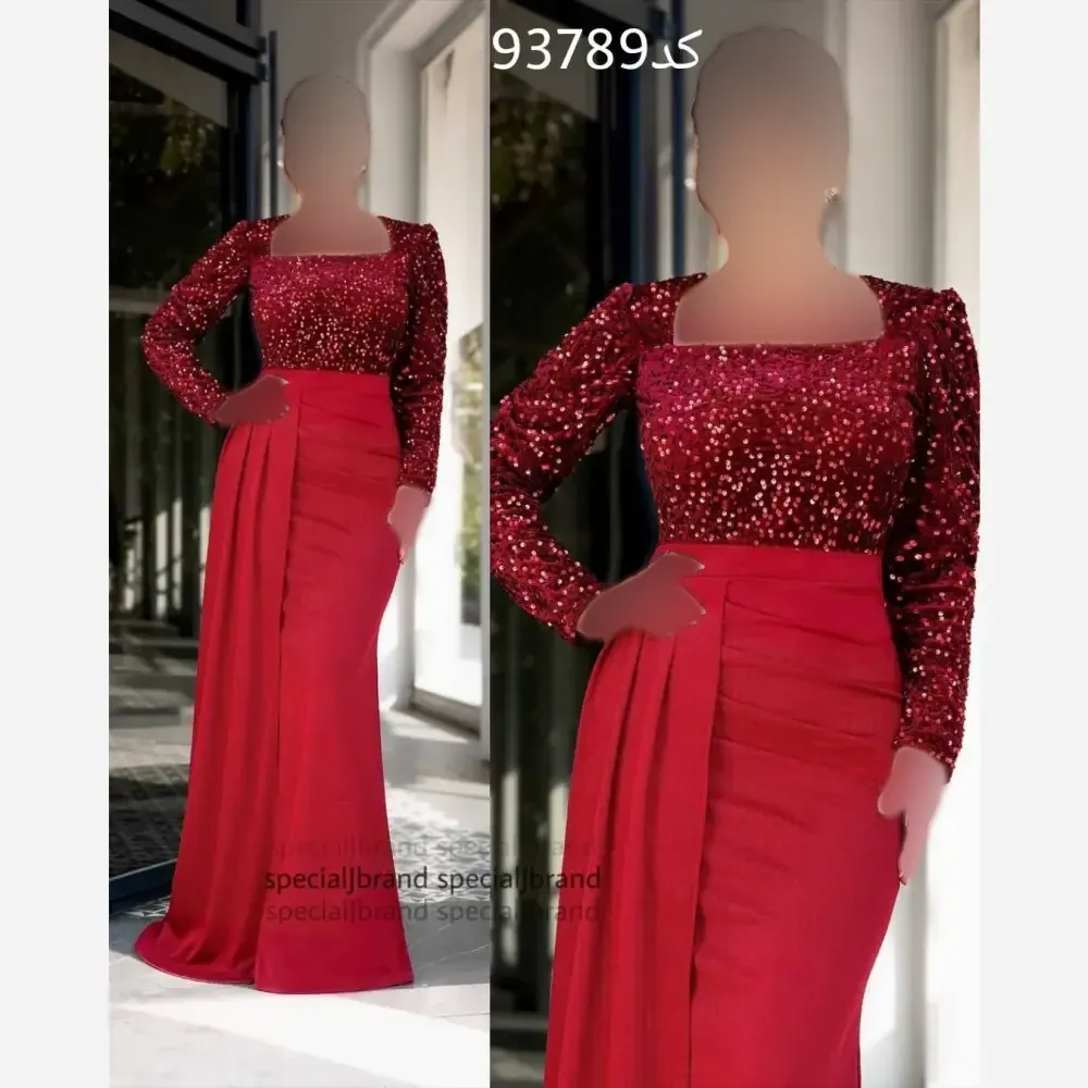 ماکسی مجلسی فرگل پولکی کرپ کش زیپدار قد 160 مشکی زرشکی قرمز