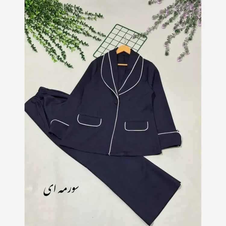 کت و شلوار مغزی دور آتنا مازراتی نخ توییست درجه یک گرم بالا مشکی سورمه ای نسکافه ای قهوه ای سایز 1 2