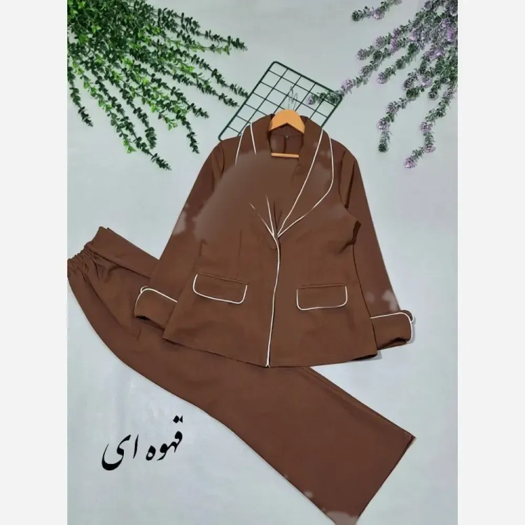 کت و شلوار مغزی دور آتنا مازراتی نخ توییست درجه یک گرم بالا مشکی سورمه ای نسکافه ای قهوه ای سایز 1 2