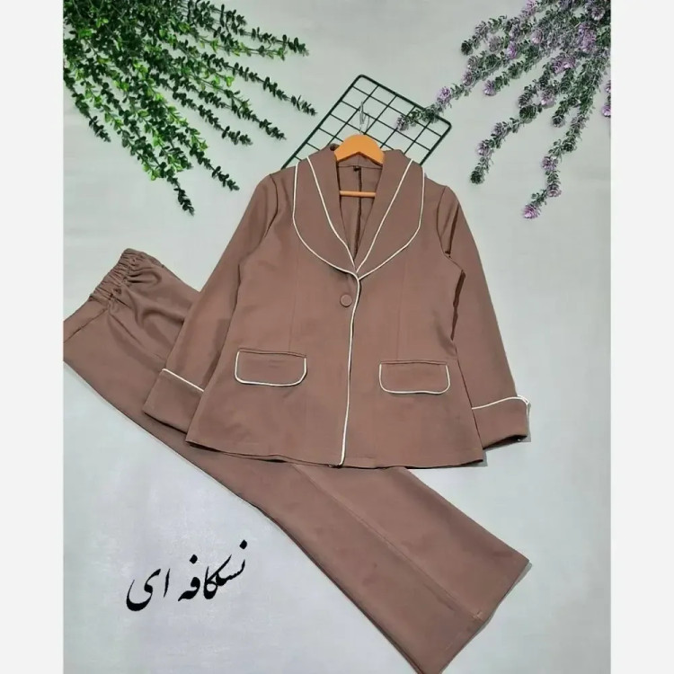 کت و شلوار مغزی دور آتنا مازراتی نخ توییست درجه یک گرم بالا مشکی سورمه ای نسکافه ای قهوه ای سایز 1 2