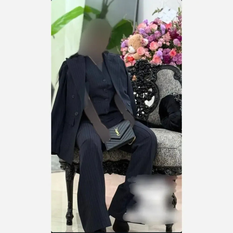 ست سه تیکه نوژان زنانه فاستونی دیپلمات مشکی سورمه ای سایز 1 2
