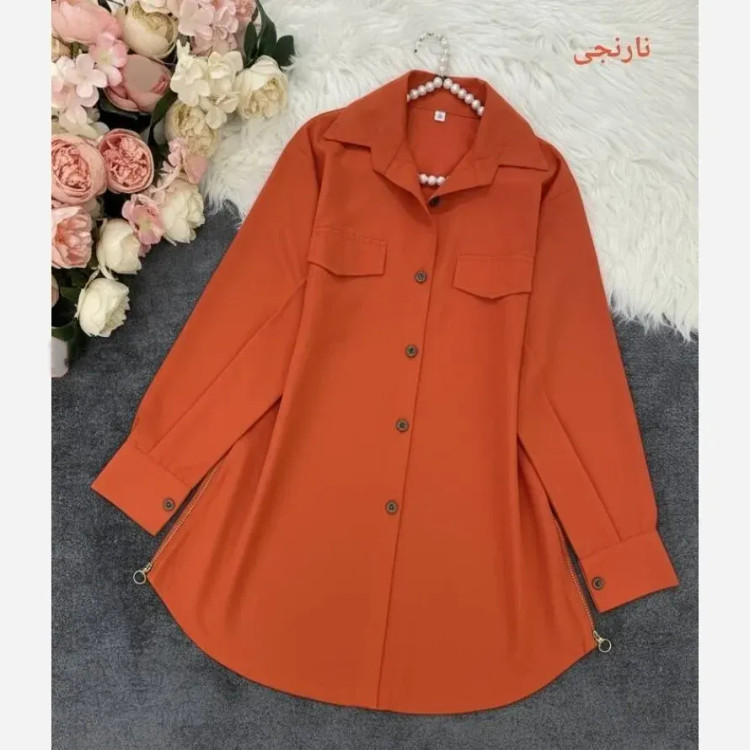 مانتو بغل زیپ داکرون اعلا زنانه در رنگ بندی متنوع و سایزبندی 1 و 2