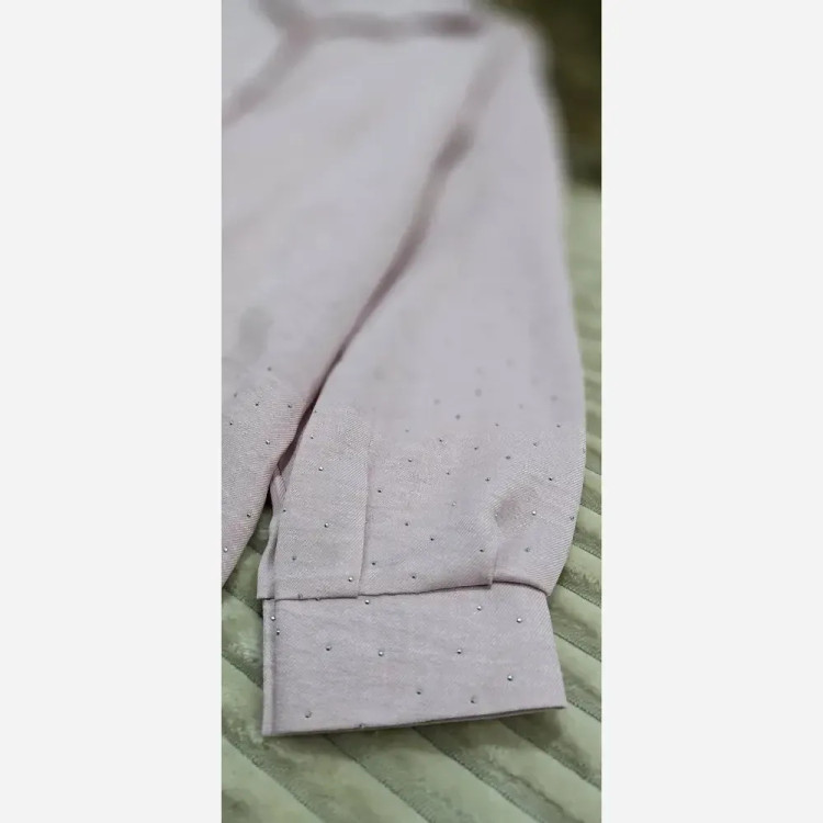 شومیز مانتویی بابونه کرسپو نگین دار فری سایز تا 46