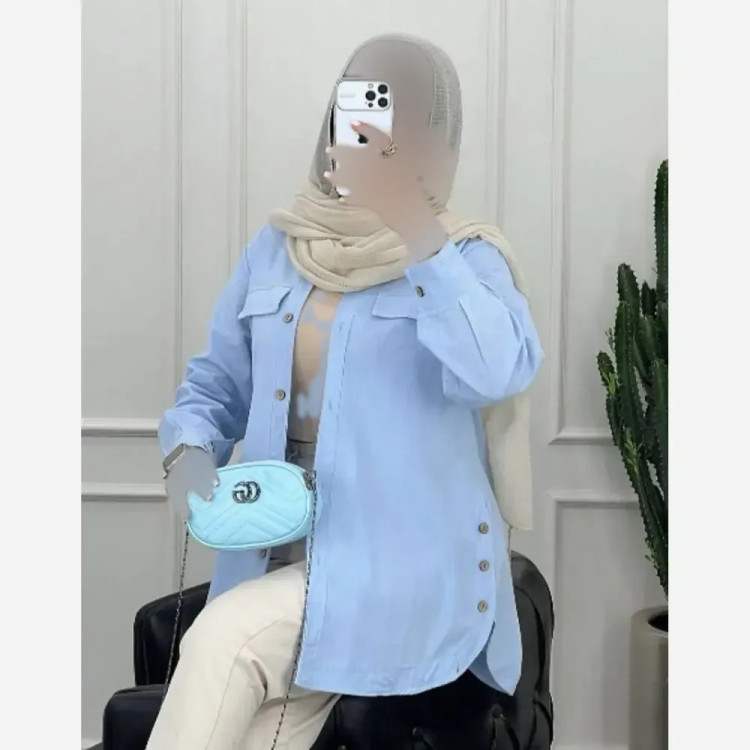 مانتو کتان زنانه فری سایز قد 80سانت مشکی سبز زرد آجری