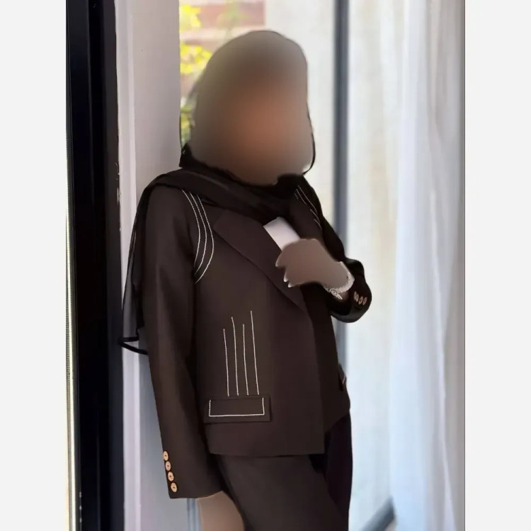 کت شلوار شاپرک کرپ مازراتی دبل گرم بالا مشکی کرمی سایز 1 و 2