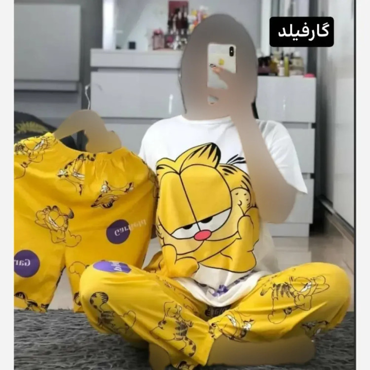 ست سه تیکه راحتی زنانه نخ پنبه فری سایز طرح دار
