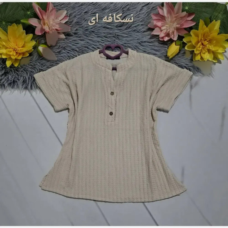 شومیز زنانه مراکشی سایز بزرگ آستین پاکتی فری سایز 40 تا 48