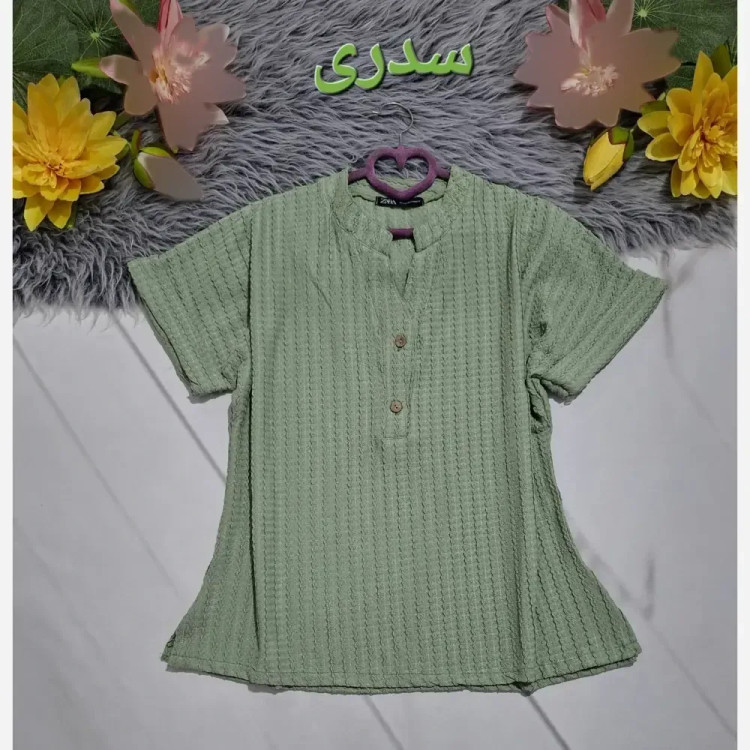 شومیز زنانه مراکشی سایز بزرگ آستین پاکتی فری سایز 40 تا 48