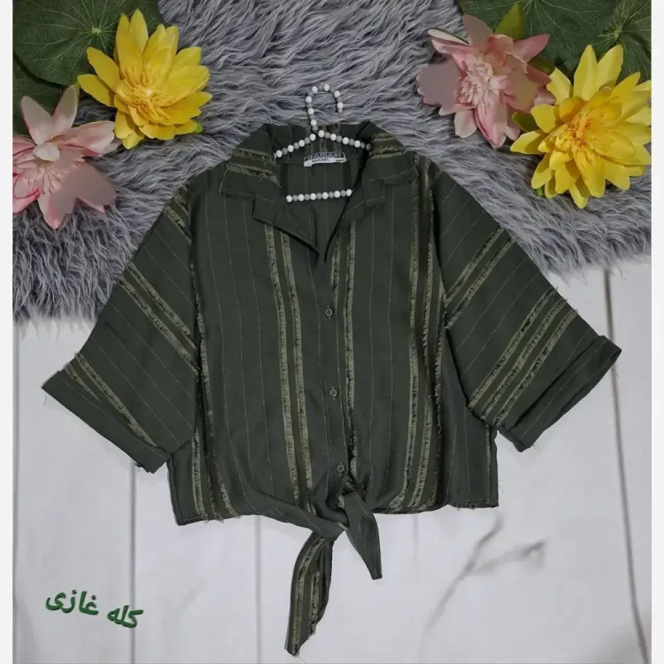 شومیز گره ای زنانه کراشه مدل ترند فری سایز 38 تا 48