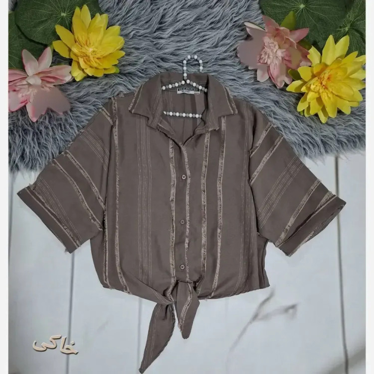 شومیز گره ای زنانه کراشه مدل ترند فری سایز 38 تا 48
