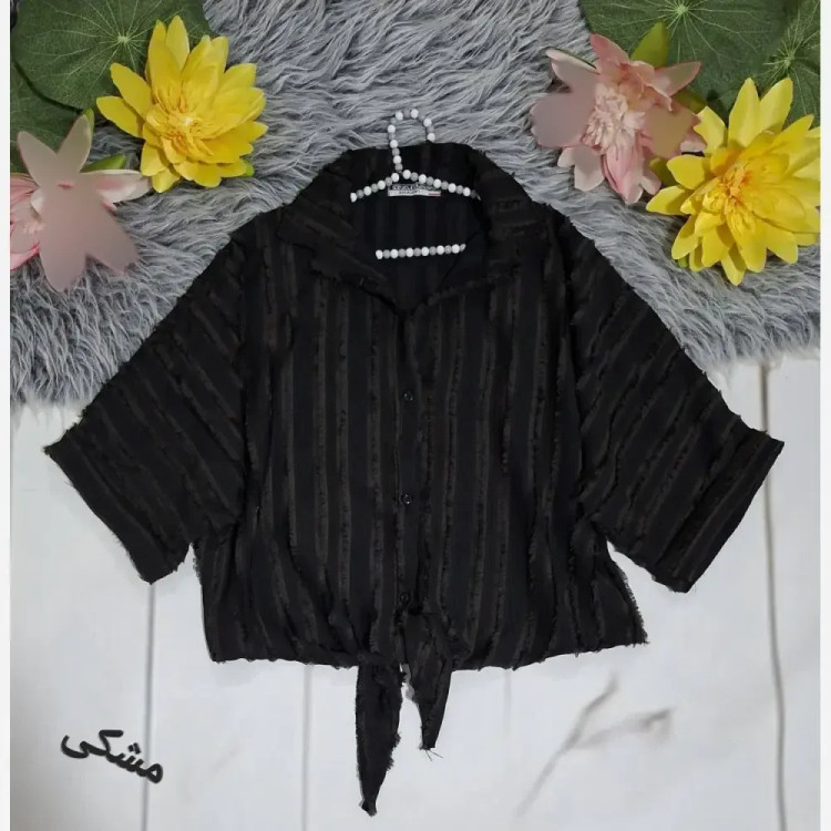 شومیز گره ای زنانه کراشه مدل ترند فری سایز 38 تا 48