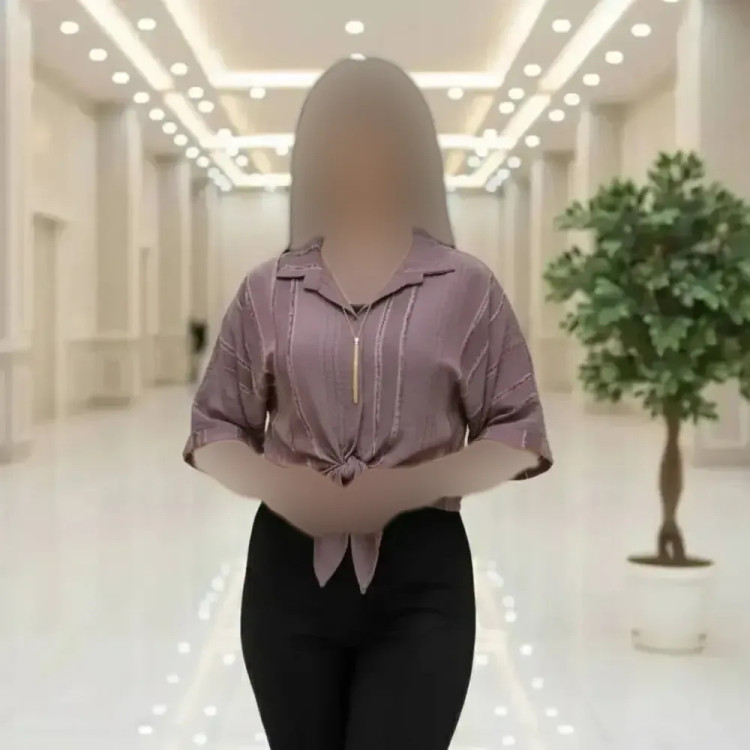 شومیز گره ای زنانه کراشه مدل ترند فری سایز 38 تا 48