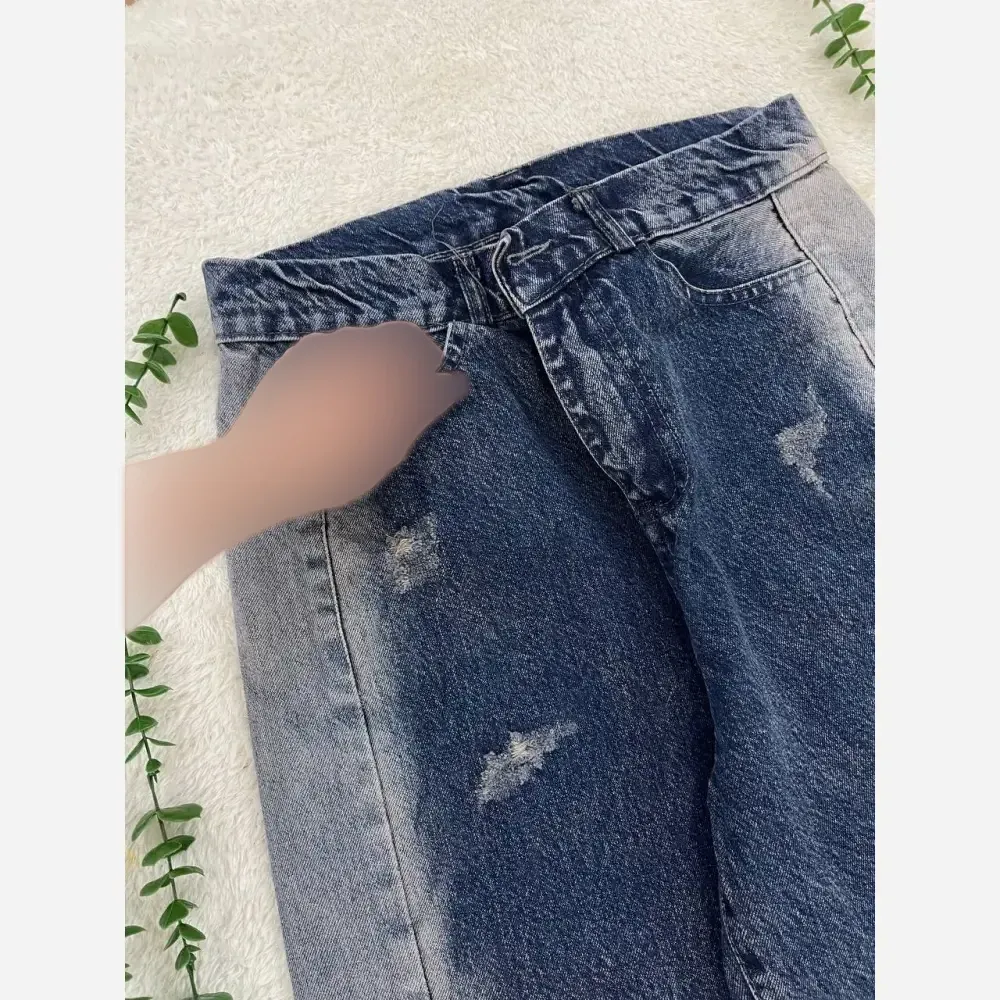 شلوار جین شافل بغل سنگشور ترک زنانه قد 105 سایزبندی کامل