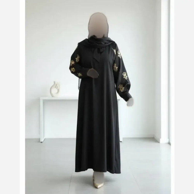 عبا کرواتی طرح تاجی الیزه و تافته سوزندوزی هندی فری سایز 38-52