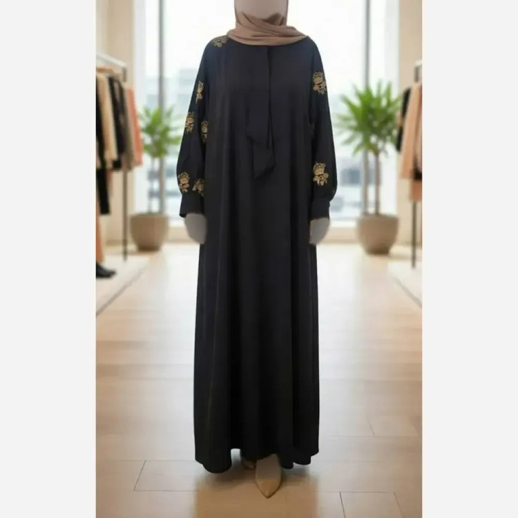 عبا کرواتی طرح تاجی الیزه و تافته سوزندوزی هندی فری سایز 38-52