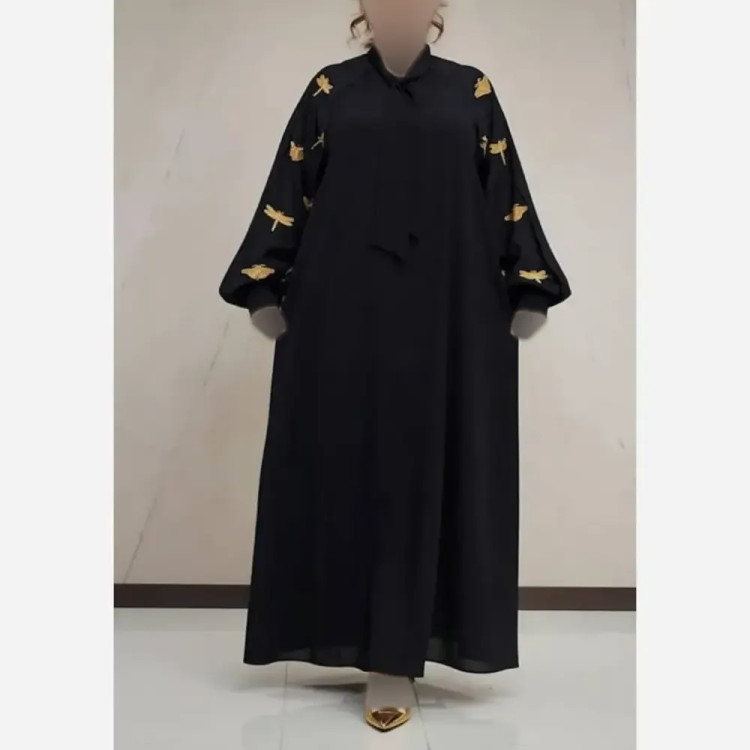 عبا کرواتی طرح تاجی الیزه و تافته سوزندوزی هندی فری سایز 38-52