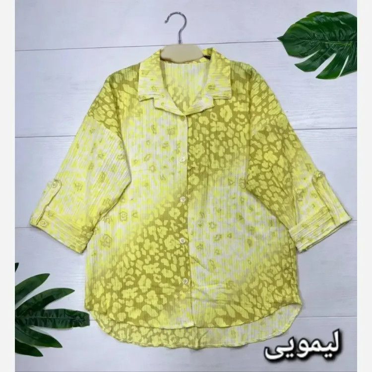 شومیز زنانه نارین جنس کریستال پفکی سایز فری 38 تا 46