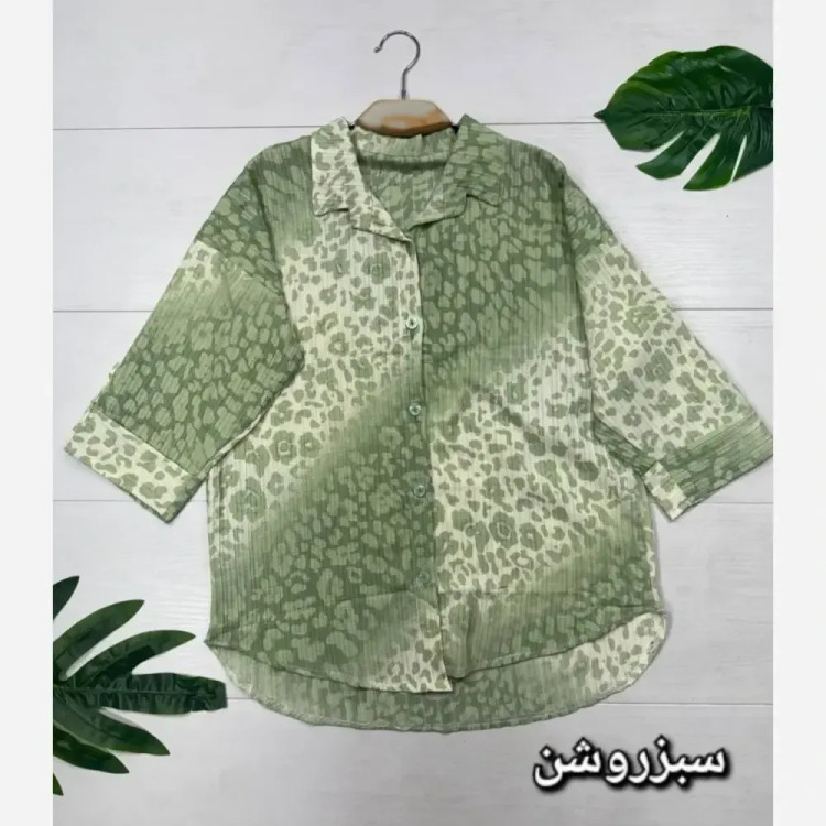 شومیز زنانه نارین جنس کریستال پفکی سایز فری 38 تا 46
