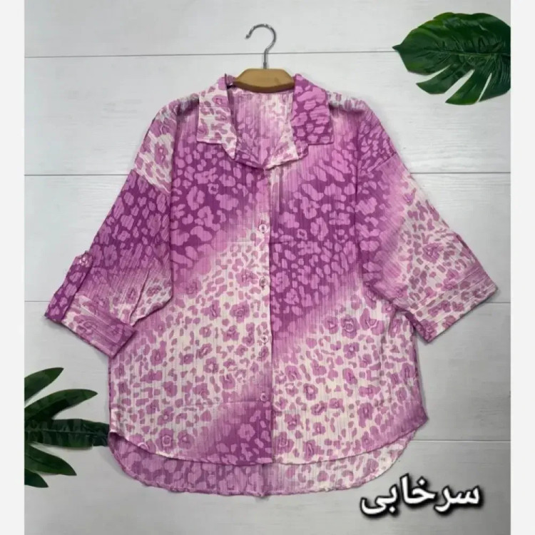 شومیز زنانه نارین جنس کریستال پفکی سایز فری 38 تا 46
