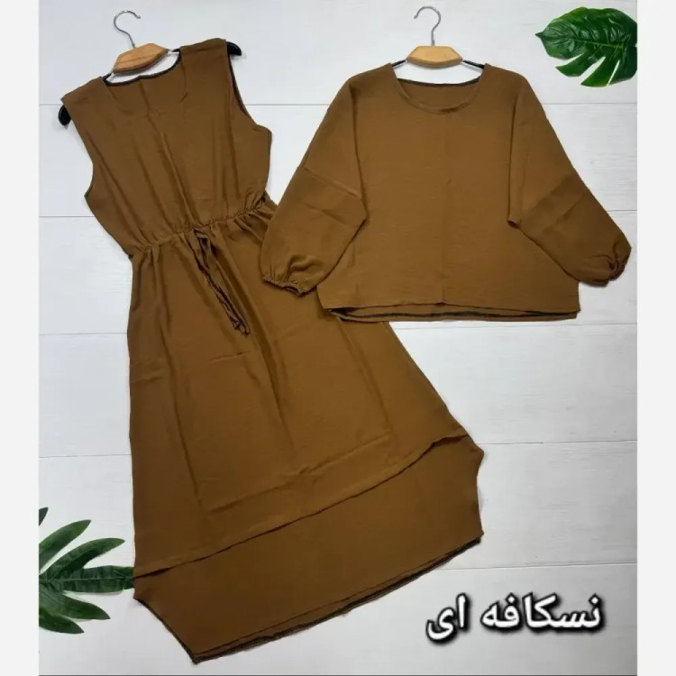 ساحلی دو تیکه سولماز جنس ابروبادی باکیفیت فری38_46 در رنگبندی متنوع