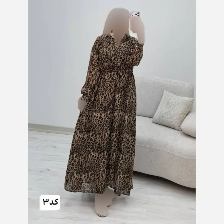 پیراهن ساحلی زنانه حریر آستردار فری سایز تا 46-48 کمر کشی و کمربنددار