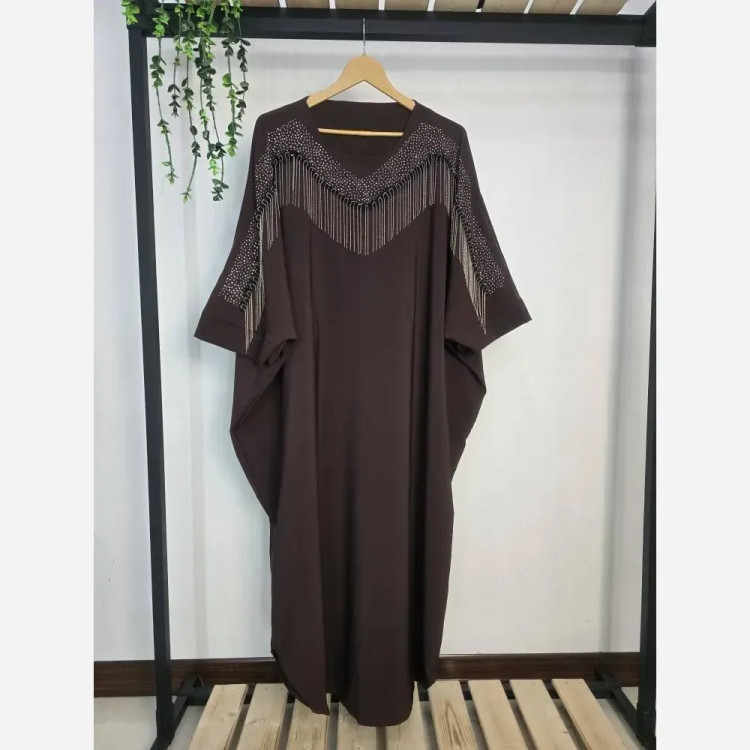 عبا سیلور الیزه سایز فری36-54 بند تنظیم از داخل مشکی سرمه شکلاتی کرم