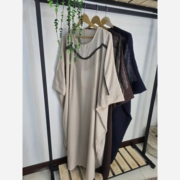 عبا سیلور الیزه سایز فری36-54 بند تنظیم از داخل مشکی سرمه شکلاتی کرم