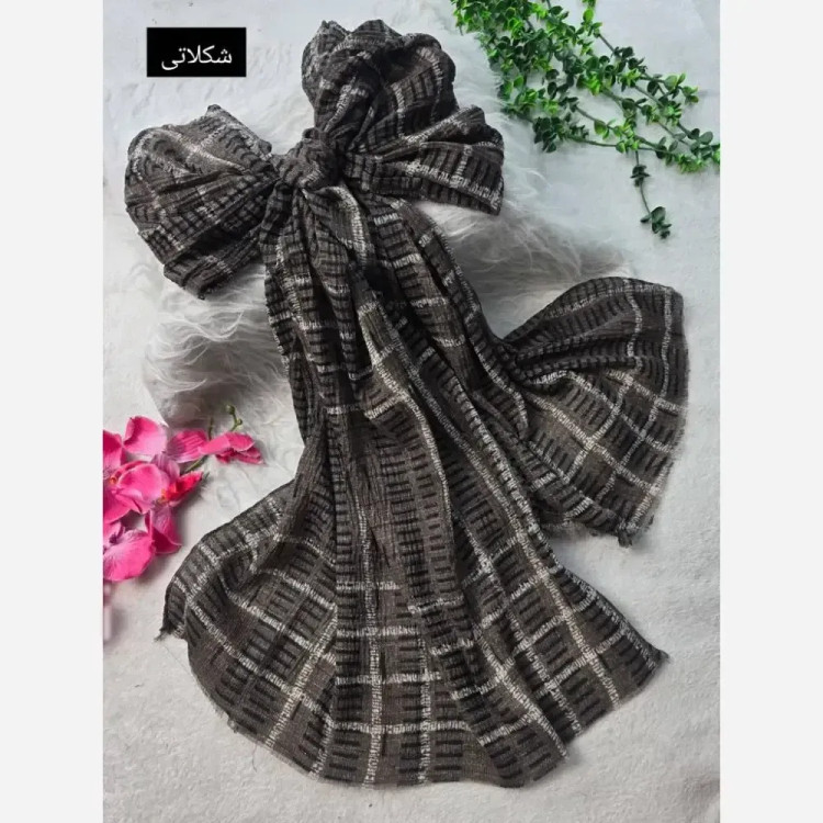 شال شفق برشکا کریشه سافت ابعاد 195x58 فری سایز ایستایی عالی خنک بدون چروک