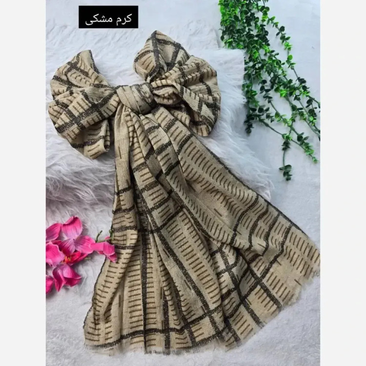 شال شفق برشکا کریشه سافت ابعاد 195x58 فری سایز ایستایی عالی خنک بدون چروک