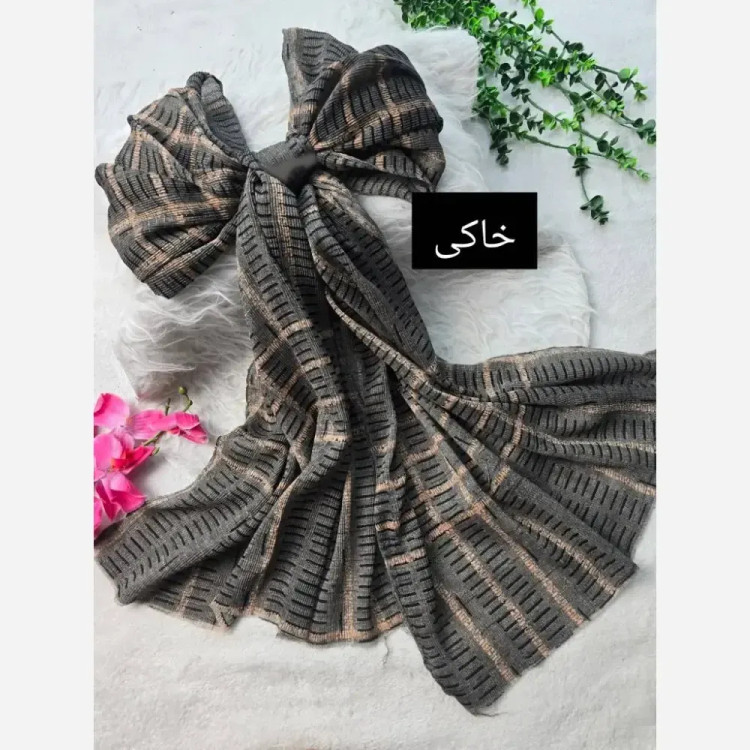 شال شفق برشکا کریشه سافت ابعاد 195x58 فری سایز ایستایی عالی خنک بدون چروک