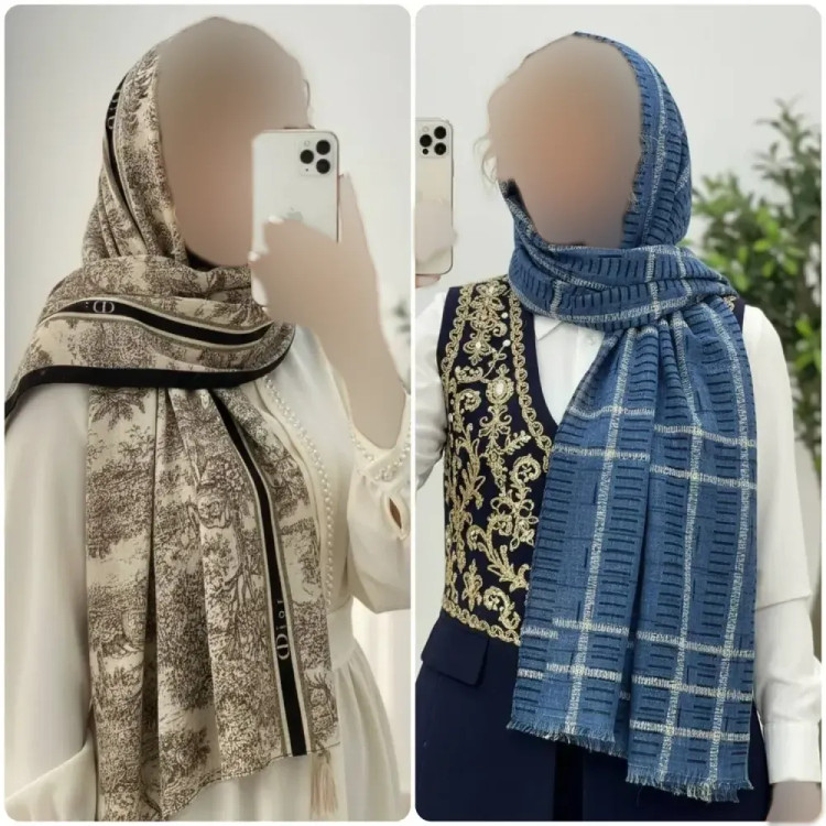 شال شفق برشکا کریشه سافت ابعاد 195x58 فری سایز ایستایی عالی خنک بدون چروک