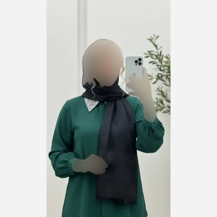 شال دورو شاینا نخ سانسور لمه ابعاد 195*65 فری سایز مات و شاین دار