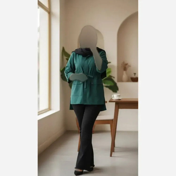 مانتو شیدا لینن شانتون زنانه رنگبندی متنوع سایز فری