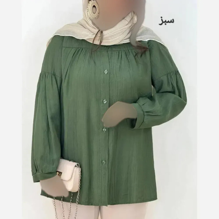 شومیز زنانه سینه پیلی جنس صوفیا زیپی فری سایز 36 تا 46 در رنگ بندی متنوع