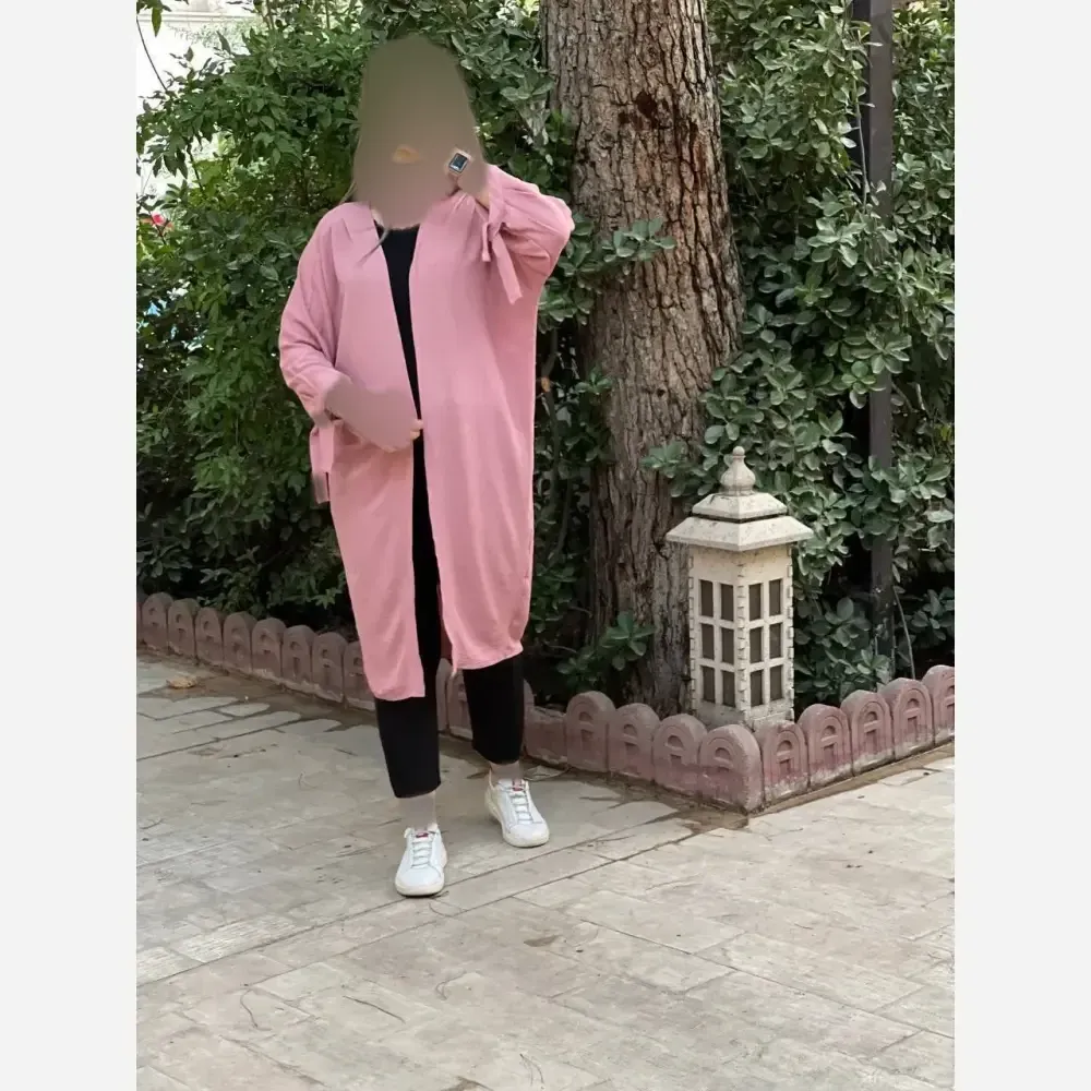 مانتو آستین گره ای زنانه ابروبادی فری سایز قد 110