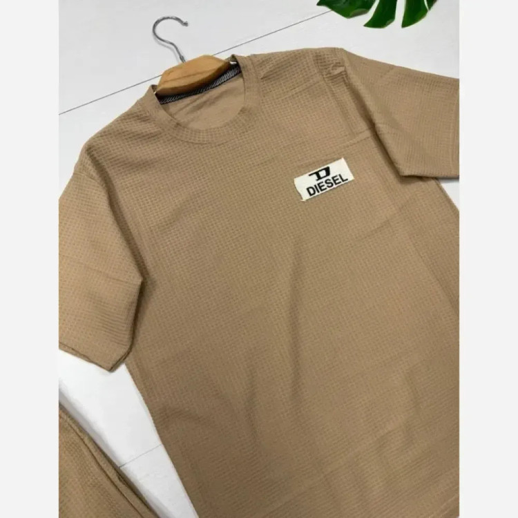 ست تیشرت و شلوارک مردانه مدل سیاوش جنس بیسکوئیتی گرم بالا سایز L تا 3XL