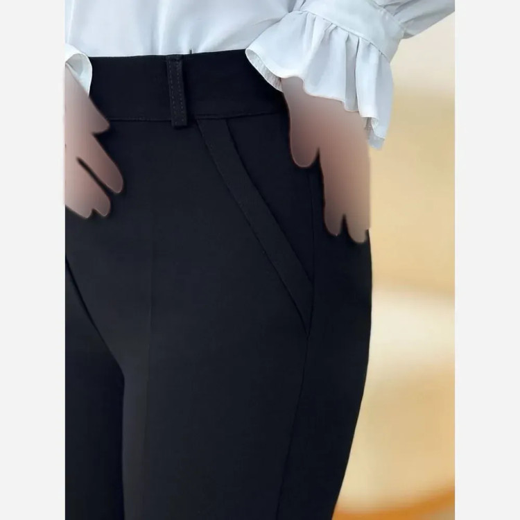 شلوار دمپا گشاد زنانه پارچه مازراتی درجه یک رنگ مشکی قد 100