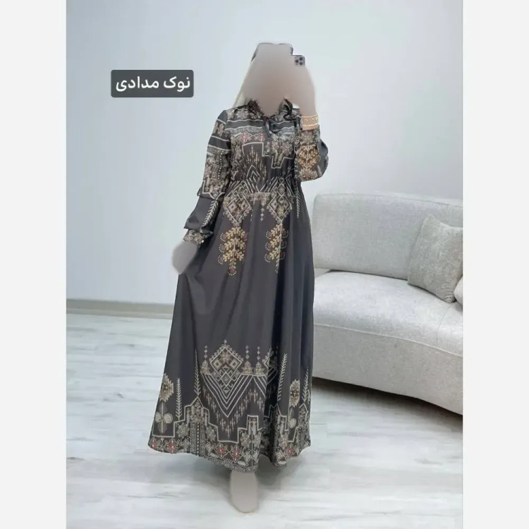 پیراهن ساحلی زنانه مدل نیوشا جنس فلور نخ درجه یک فری سایز