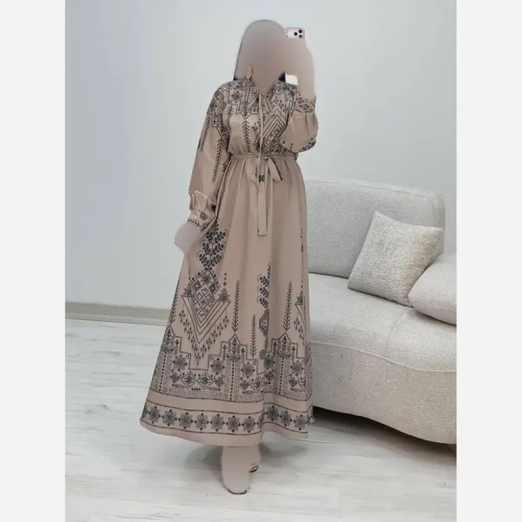 پیراهن ساحلی زنانه مدل نیوشا جنس فلور نخ درجه یک فری سایز